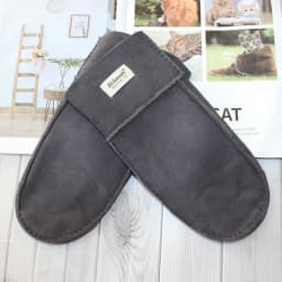 New sheepskin men's fur gloves with thicker wool lining and winter fashion windproof and cold-proof warm gloves