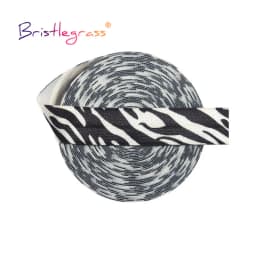 BRISTLEGRASS 2 5 10 Yard 5/8" 15mm Lace Crown Leopard Animal Print Fold Over Elastics FOE Spandex Band Tape Hair Tie Sewing Trim