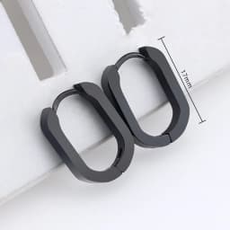 Fashion Personality Geometric Triangle Square Star Heart U Shape Hoop Earrings Men Women Stainless Steel Punk Piercing Jewelry