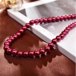 Wholesale OlingArt 4 6 8 10 12 14mm round Red multicolor Glass imitation pearl DIY Earrings Bracelet necklace jewelry making