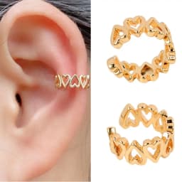 Fashion Ear Cuff Clip Earring Without Piercing Gold Silver Color Star Heart Chain Geometry Cartilage Earcuff Women Party Jewelry