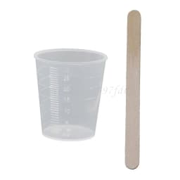 50Pcs 30ml Plastic Graduated Cups Clear Scale Cups with 50 Pcs Wooden Stirring Sticks for Mixing Paint Epoxy Resin Tools