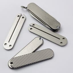 1Pair Titanium Alloy Chip Modified TC4 Handle Patch For DIY Knife Handle Material Making For 58 mm Swiss Knife