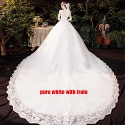Boat Neck Wedding Gown With Train 2026 Three Quarter Sleeve Lace Up Bridal Ball Gown Robe De Mariee Vestido De Noiva Customized