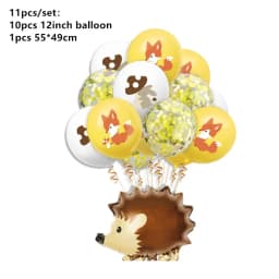 Woodland Animal Disposable Tableware Wild Forest Bear Fox Plate Cup Napkin Jungle Safari Happy Birthday Party Decor Kid Boy Girl