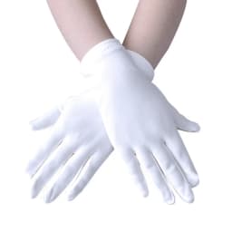 Women Milk Silk Breathable Thin Etiquette Performance Elasticity Dance Dress Retro Party Prom Decoration Cosplay Short Gloves