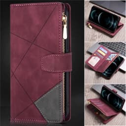 Luxury Leather Zipper Case for iPhone 13 12 11 Pro Max XS XR 7 8 Plus SE 2020 6 6S Mini Wallet Cover Multi Card Slots Phone Bag