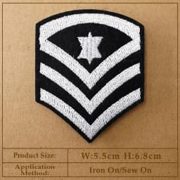 CAT Peace Embroidered Applique Patches Fabric Garment Apparel Clothing Accessories Embroidery Badges Star