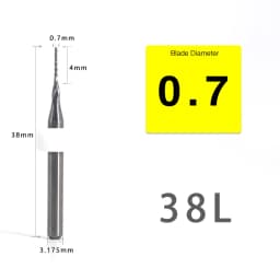 VACK 10Pcs/lot Endmill 0.5-3.175mm Corn Carbide Tungsten PCB Milling Cutter Set PCB Machine Router Bit Engraving End Mill Tools
