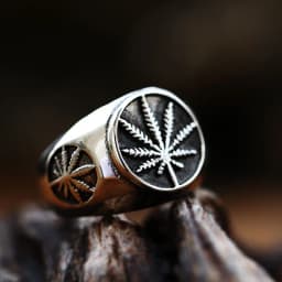 BEIER vintage leaf stainless steel signet maple design ring fashion unique Goros Takahashi Feather Jewelry BR8-379