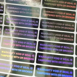 2000pcs 35mmx10mm Hologram Stickers Security Seal Tamper Proof Warranty Void Custom Laser Label Personalise
