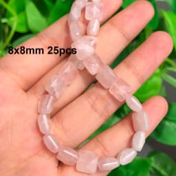 Natural Rose Quartz Beads Matte Pink Crystal Heart Faceted Round Loose Stone Beads for Jewelry Making DIY Handmade Bracelet