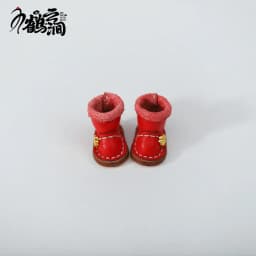 New 1/12bjd Bjd Doll Shoes High Top Handmade Leather Cowhide Boots Obitsu 11 Shoes OB11 Size GSC Doll 11cm Body 9