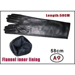 Women's Long Natural Leather Gloves Long Thick Thin Touch Screen High-end Sheepskin Gloves Winter Warm Leather Sleeve New Style
