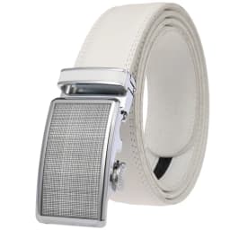 CETIRI 130cm 140cm 150cm 160cm Plus Size Long Belt White Men Belt Alloy Automatic Buckle Real Leather Belts Luxury Brand