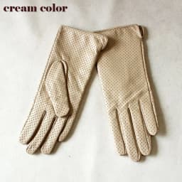 Summer Driving Women's Sheepskin Leather Gloves With Thin Silk Lining Sun Protection and Anti Slip Motorcycle Riding Gloves