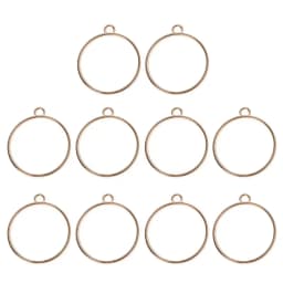 10Pcs Assorted Geometric Hollow Pressed Flower Frame Pendant Resin Jewelry Making Tool Metal Frame Jewelry Charms Bezel Setting