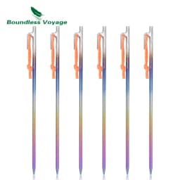 Boundless Voyage 20 24 30 35 40CM Heavy Duty Titanium Alloy Camping Tent Stakes Peg for Outdoor Trip Hiking Gardening Ti4013P