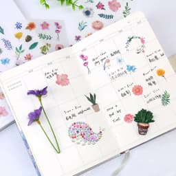 6 sheets/pack Kawaii Washi Decorative Stickers Label Scrapbooking Cute Whale Flower Girls Stationery Stickers DIY Diary Album