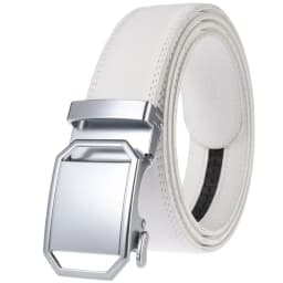 CETIRI 130cm 140cm 150cm 160cm Plus Size Long Belt White Men Belt Alloy Automatic Buckle Real Leather Belts Luxury Brand