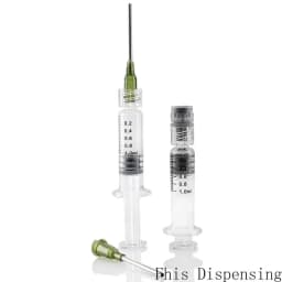 Borosilicate Glass Luer Lock Syringe 1ml Capacity Reusable Heat Resistant Tube for Labs Use Lab with 14G Needles