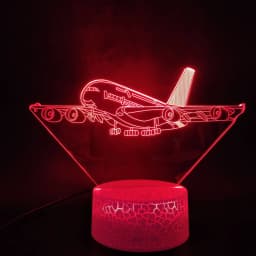 Plane 3D Lamp Illusion Night Light for Bedroom Decoration Table Lamp Gift Toys for Kids Birthday Party Boy Christmas Present
