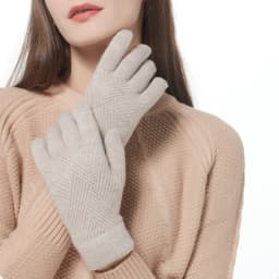 Touch Screen Cashmere Gloves for Women Men Winter Warm Thermal Knitted Double-Layer Thickened Windproof Cold-proof Woolen Gloves
