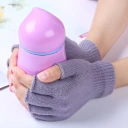 1Pair Unisex Black Half Finger Fingerless Gloves for Women and Men Wool Knit Wrist Cotton Gloves Winter Warm Work Gloves