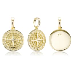 JINAO HIP HOP 925 Silver High Compass Quality Pendant&Necklace With 4mm Tennis Chain Men and Women Jewelry For Gift
