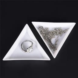 10Pcs/lot White Containers For Beads Display Plastic Tray Packaging Environmental PP Triangle Plate For Jewelry Beads Organizer
