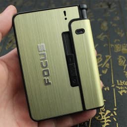 Portable Automatic Cigarette Case Metal Cigarette Boxes 10PCS Cigarette Holder Case Not Lighter Gadget For Men Christmas Gifts