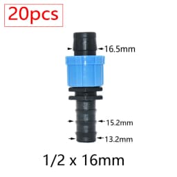 16mm 5/8'' Irrigation Drip Tape Tap Valve Elbow Tee End Plug Thread Lock Connector Garden Watering Pipe Hose Joints