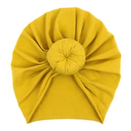 Solid Cotton Donuts Baby Boy Girls Cap Hat 0-4T Sweet Newborn Skullies Beanies Soft Turban India Topknot Headwraps Accessories
