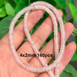 Natural Rose Quartz Beads Matte Pink Crystal Heart Faceted Round Loose Stone Beads for Jewelry Making DIY Handmade Bracelet