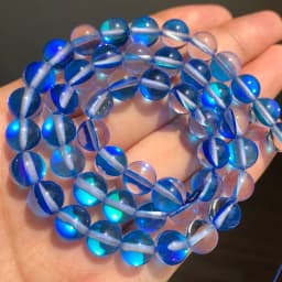 Matte Austria White Pink Crystal MoonStone Glitter Round Natural Loose Bead For Jewelry Making Diy Bracelet Necklace 6 8 10 mm