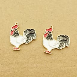 10pcs Enamel Cock Duck Charm for Jewelry Making Necklace Bracelet Earring Pendant Diy Accessories Zinc Alloy Gold Plated