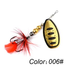 FTK 1pc Fishing Lure Spinner Bait 8g 13g 19g Spoon Lures Metal Bass Hard Bait With Feather Treble Hooks Wobblers Pike Tackle