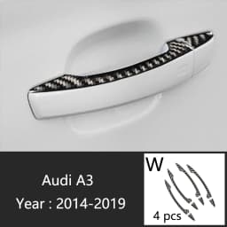 Carbon Fiber For Audi A3 8V S3 Car Interior Gearshift Air Conditioning CD Panel Door Armrest Cover Trim Stickers Accessories