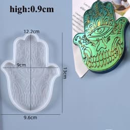 Storage Tray Silicone Mold Palm Dish Plate UV Epoxy Resin Clay Casting Molds Hand Of Fatima DIY Craft Making Mould Home Decor