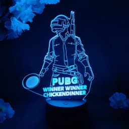 Game PUBG Action Figure 3D Illusion Light Cool Gift Birthday Valentine Gift for Gamer Boyfriend PC Desk Lamp Gaming Room Setup