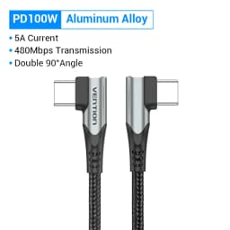 Vention PD 100W USB Type C to USB C Charging Cable for Samsung S10 S20 MacBook Pro iPad Quick Charger 4.0 PD Fast Charging Cord