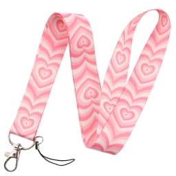LB3010 Pink Love Neck Strap Lanyard for Key ID Card Cell Phone Straps USB Badge Holder DIY Neck Strap Hang Rope Rainbow Keychain