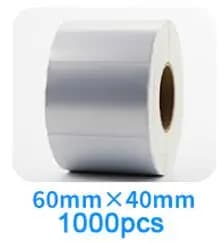Matte Silver PET Barcode Label 100 90 80 70 60 40 50 30 20 Transfer Ribbon Printer Sticker