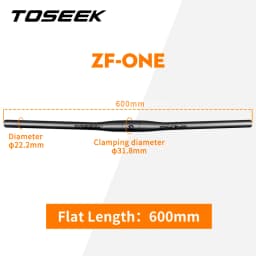 TOSEEK ZF-ONE Mtb Carbon Handlebar Bicycle Handlebar 31.8*580-720/740/760mm Matt Black Handlebars For Mountain Bike Accessories