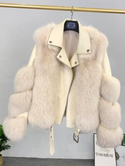 Winter New Real Fox Fur Coats With Genuine Sheepskin Leather Wholeskin Natural Fox Fur Jacket Outwear Luxury Women New