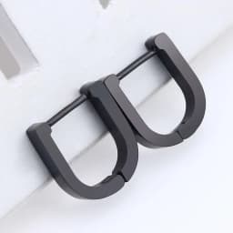 Fashion Personality Geometric Triangle Square Star Heart U Shape Hoop Earrings Men Women Stainless Steel Punk Piercing Jewelry