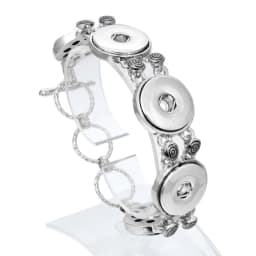 Wholesale 18mm Snap Bracelets High Quality Metal Silver Color Snap Button Bracelet Bangle Adjustable Chain Bracelets
