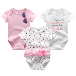 Baby Boy Jumpsuits 3 Pieces Newborn Clothes Set Toddler Girl Bodysuit Kiddiezoom Clothing 100%Cotton Soft Infant Rompers 0-12M