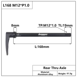 HEPPE MTB Road Bike Thru Axle Front Fork Shaft Skewers 12x100 12x110 Rear Thru Axle 12x142 12x148 Quick Release M12xP1.0/P1.75