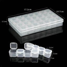 4 Sizes Jewelry Box Organizer Storage Container Plastic Organizer Box with Adjustable Dividers for Beads Art DIY Crafts